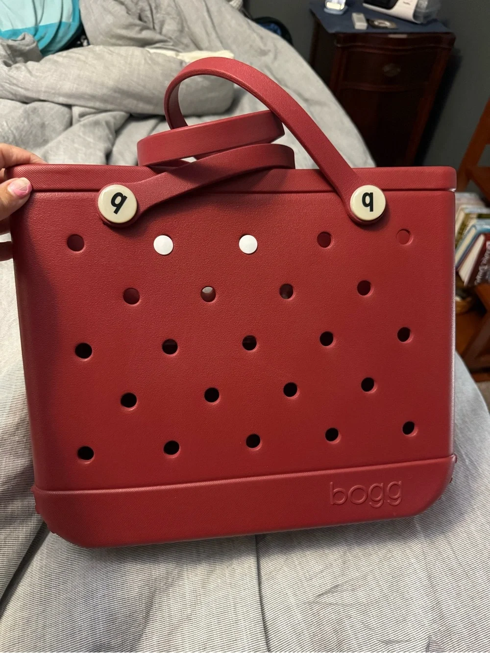 BOGG BAG Red Perforated Tote (Medium Bag)
